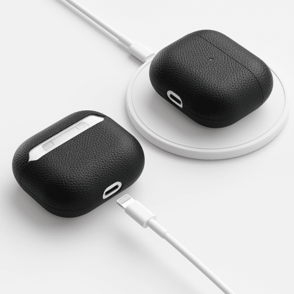 PodSkinz Artisan Series Airpods 3 Skall Ekte Skinn Svart