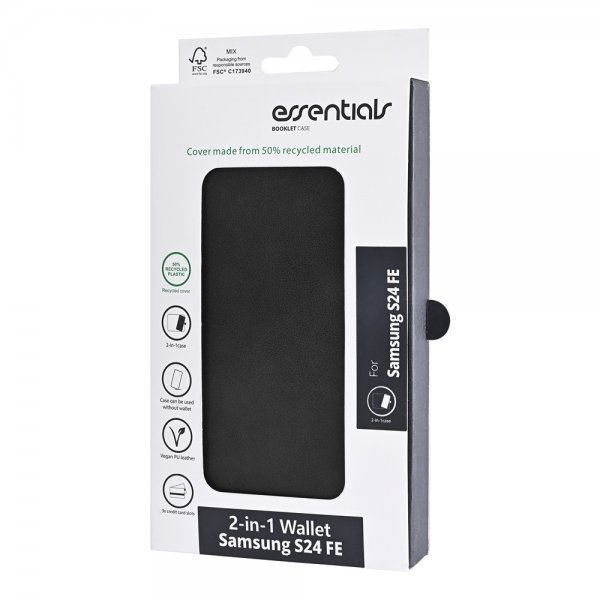 Samsung Galaxy S24 FE Etui 2-in-1 Vegan Leather Svart