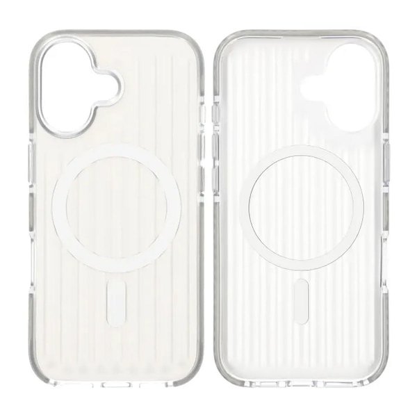 iPhone 17 Deksel Korrugerte MagSafe Sølv