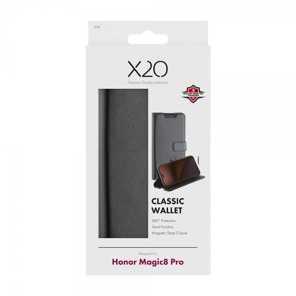 Honor Magic 8 Pro Etui Classic Wallet Svart
