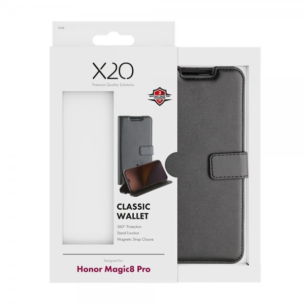 Honor Magic 8 Pro Etui Classic Wallet Svart