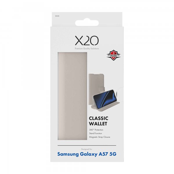 Samsung Galaxy A57 Etui Classic Wallet Greige