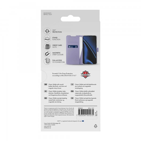 Samsung Galaxy A57 Etui Classic Wallet Lavendel