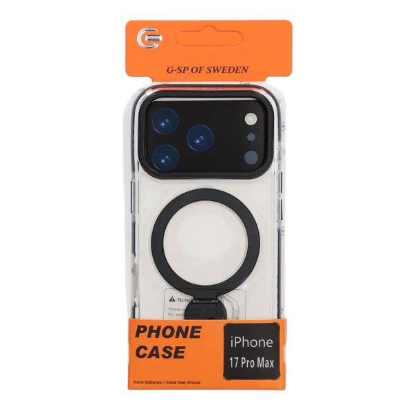 iPhone 17 Pro Max Deksel Ring Stand MagSafe Svart