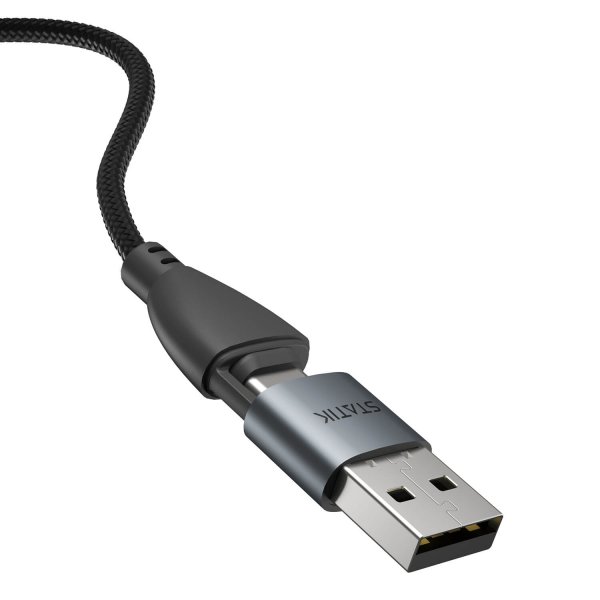 Kabel 360 Pro USB-C/LIghtning/Micro-USB 1m Svart