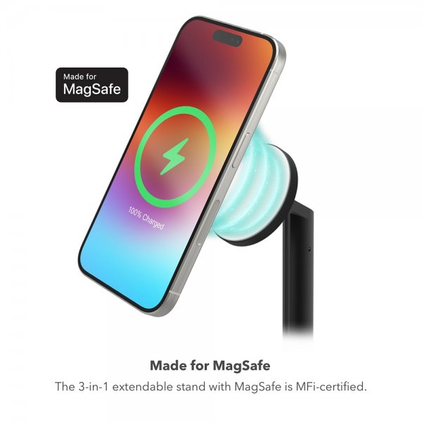 Trådløs lader 3-in-1 Extendable Stand MagSafe