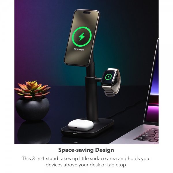 Trådløs lader 3-in-1 Extendable Stand MagSafe