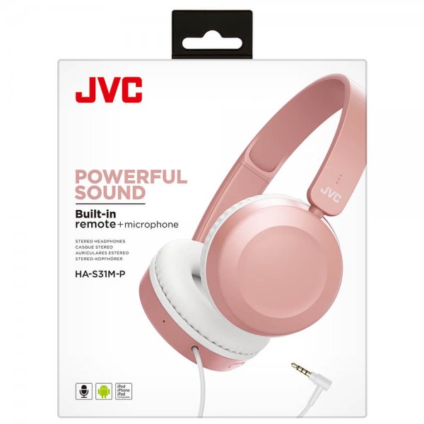 Hodetelefoner HAS31 On-Ear Rosa