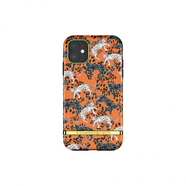iPhone 11 Deksel Oransje Leopard