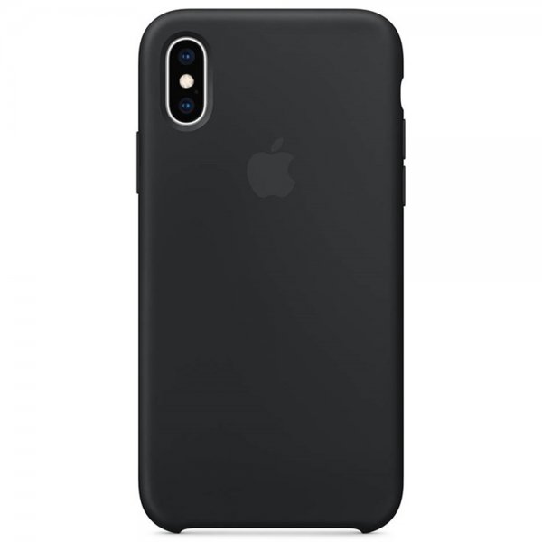 Original iPhone X/Xs Deksel Silikoni Case Svart