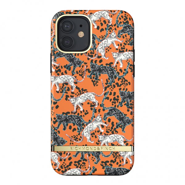 iPhone 12/iPhone 12 Pro Deksel Oransje Leopard