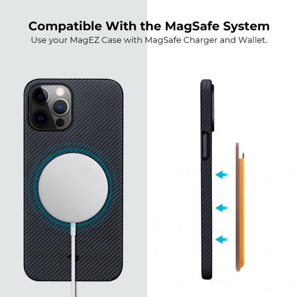 iPhone 12 Pro Deksel Active Strap Svart/Grå Twill