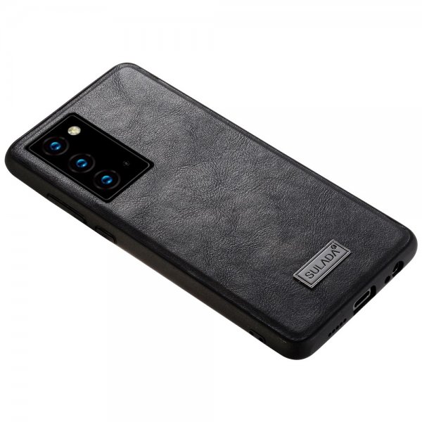 Samsung Galaxy Note 20 Ultra Deksel Skinntekstur Svart