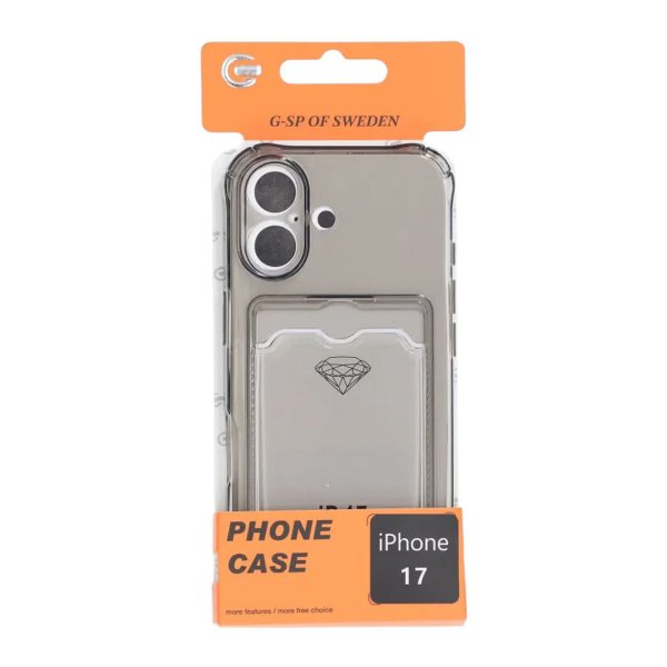 iPhone 17 Deksel Kortholder Svart