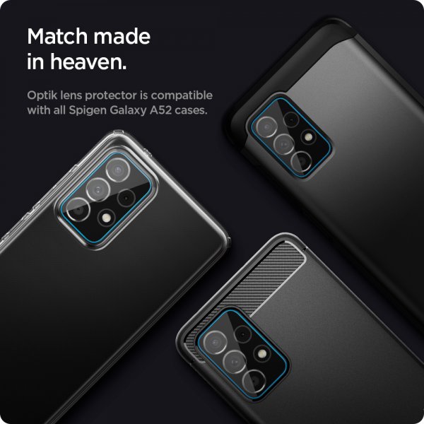 Samsung Galaxy A52/A52s 5G Kamerabeskytter Glas.tR Optik 2-pack Svart