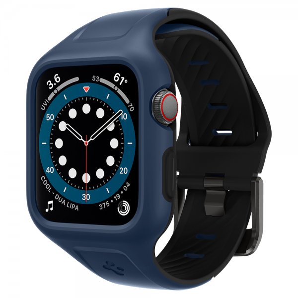 Apple Watch 44mm Deksel med Armbånd Liquid Air Pro Blå