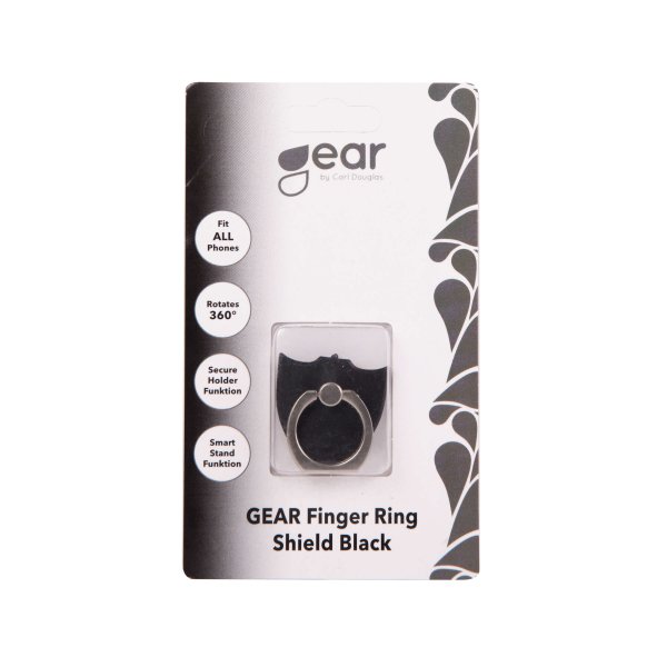 Mobilring Skjold med Ståfunksjon Svart