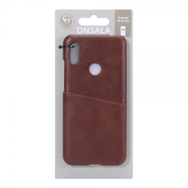 Huawei Y6 2019 Deksel med en Kortlomme Brun