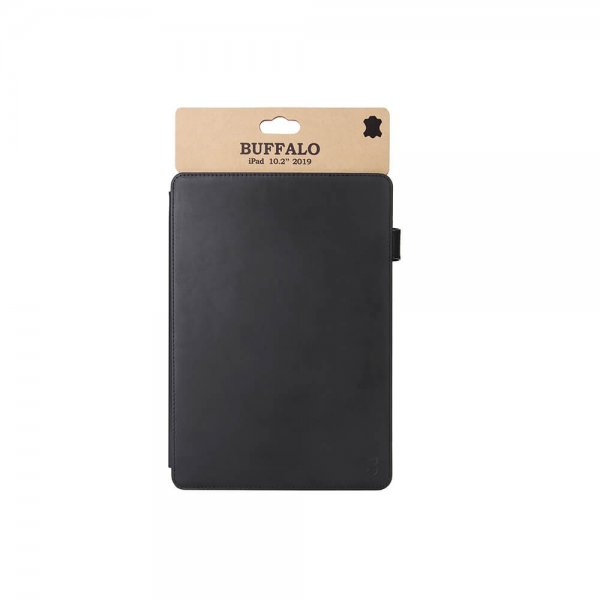 iPad 10.2 (gen 7/8/9) Etui Ekte Skinn Svart