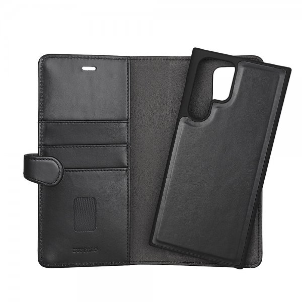 Samsung Galaxy S22 Ultra Etui 2-in-1 Detachable Wallet Svart