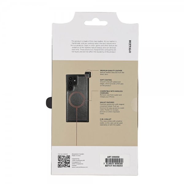 Samsung Galaxy S22 Ultra Etui 2-in-1 Detachable Wallet Svart