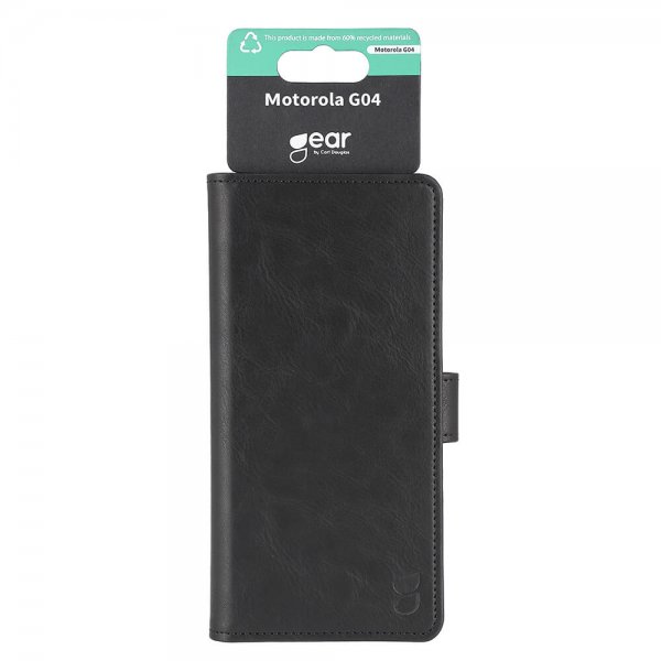 Motorola Moto G04 Etui 3 Kortlomme Svart