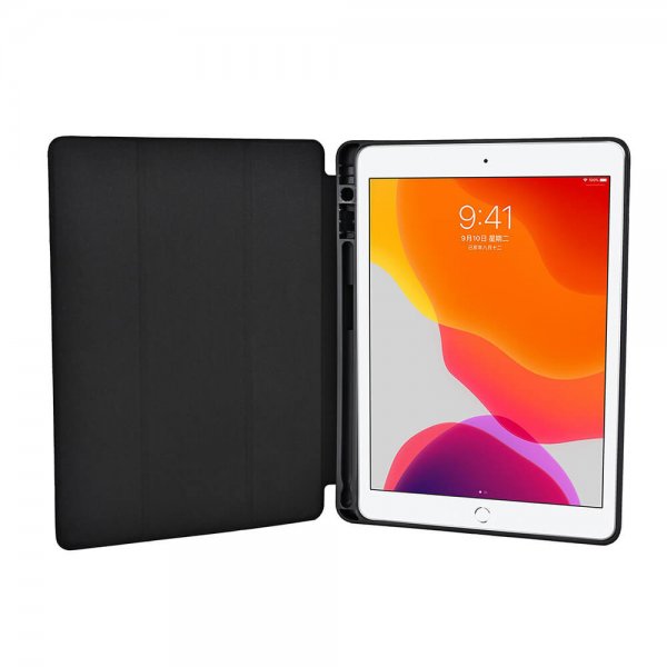 iPad 10.2 (gen 7/8/9) Etui Trifold Stand Folio Svart