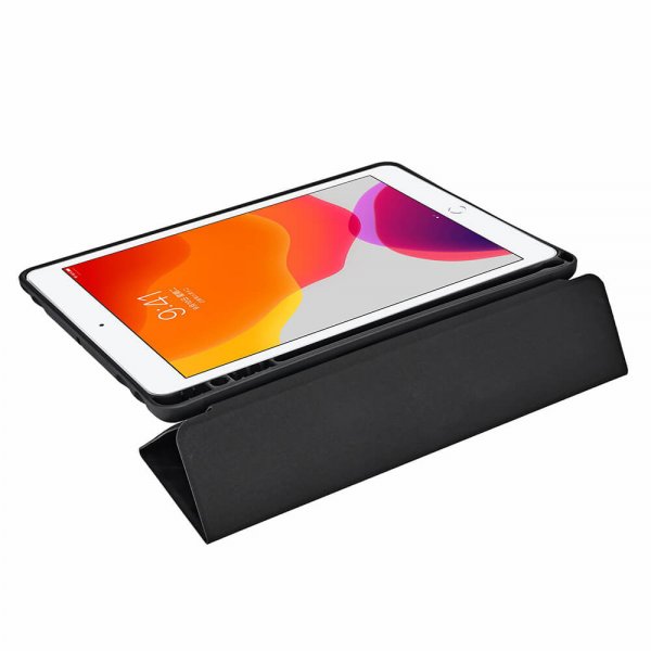 iPad 10.2 (gen 7/8/9) Etui Trifold Stand Folio Svart