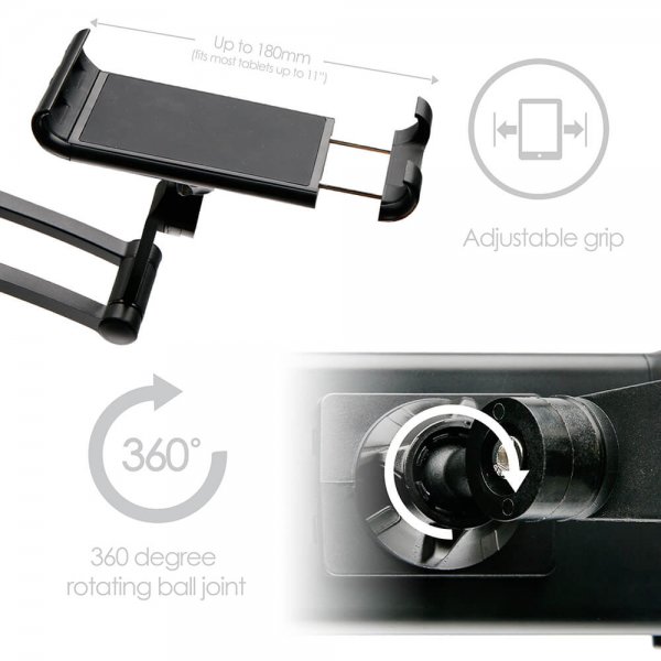 Tablett og mobilholder 2i1 Bordstativ og Veggmontert