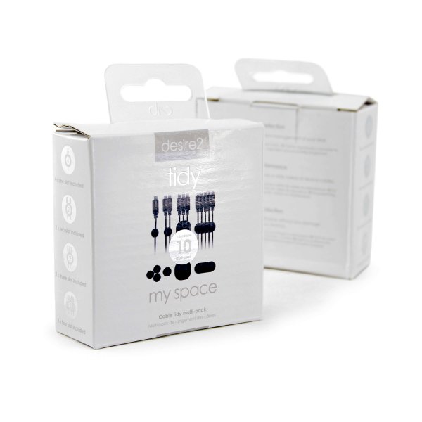 Kabelklips Tidy 10-pakke Svart