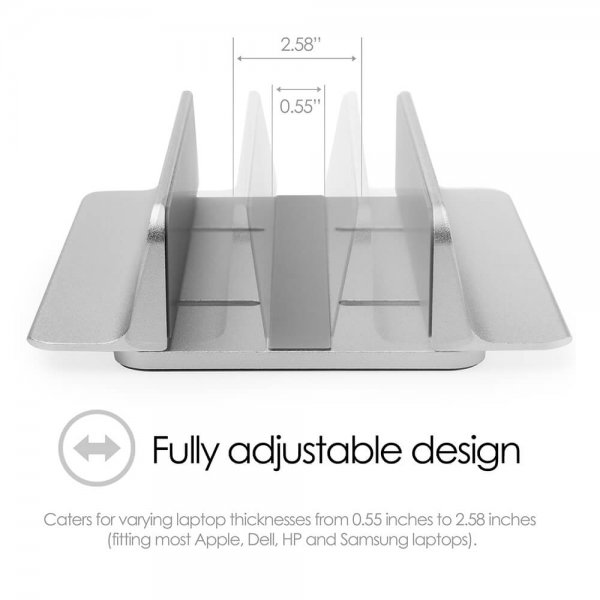 Bordstativ for Mac/Ultrabooks Justerbar Aluminium
