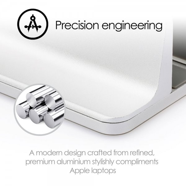 Bordstativ for Mac/Ultrabooks Justerbar Aluminium