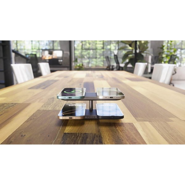 Trådløs lader Quattro Pro 4 Qi2 MagSafe Svart