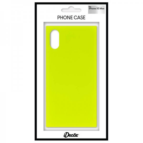 iPhone Xs Max Deksel Square Case Neon Gul