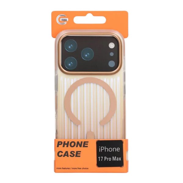 iPhone 17 Pro Max Deksel Korrugerte MagSafe Gull