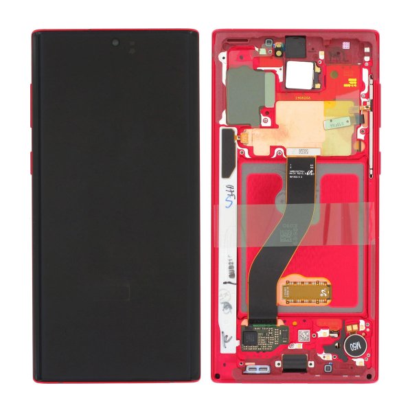 Samsung Galaxy Note 10 Skjerm med LCD Display - Rød