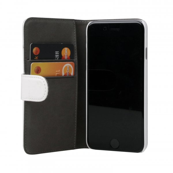 iPhone 6/6S Etui 2 Kortlomme Avtakbart deksel Hvit