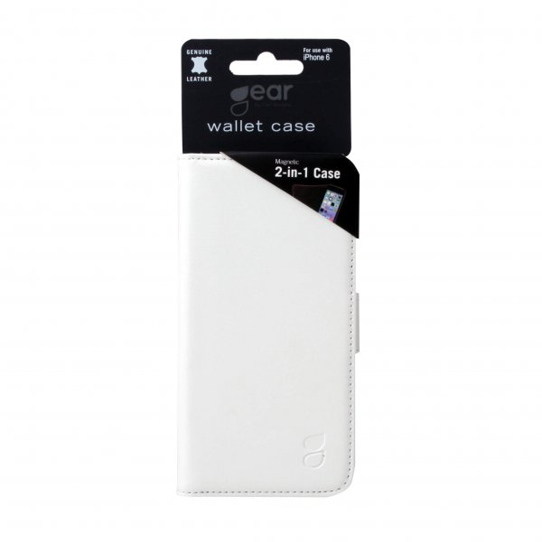 iPhone 6/6S Etui 2 Kortlomme Avtakbart deksel Hvit