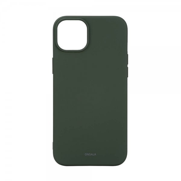 iPhone 15 Plus Deksel Silicone Touch MagSeries Olive Green