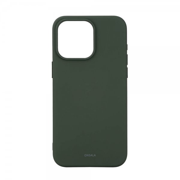 iPhone 15 Pro Max Deksel Silicone Touch MagSeries Olive Green