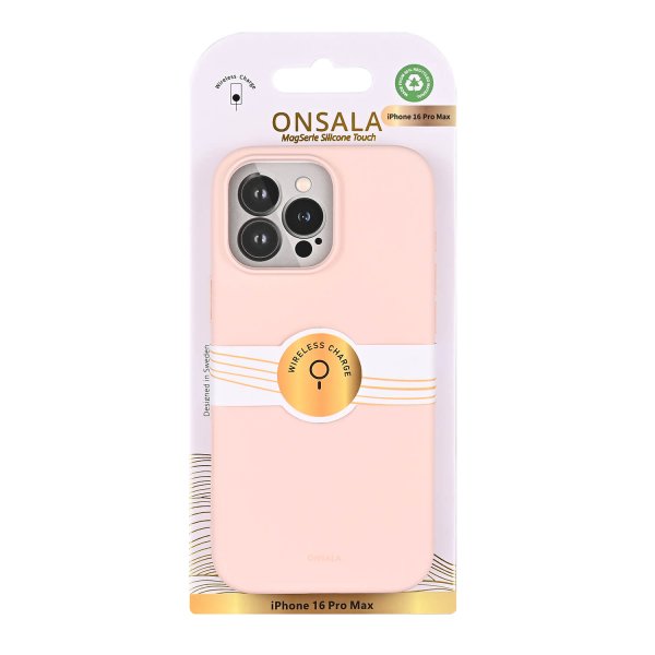 iPhone 16 Pro Max Deksel Silicone Touch Chalk Pink