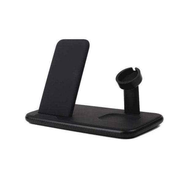 Trådløs Trippel QI Lader Mobil/Watch/Airpods 20W Svart