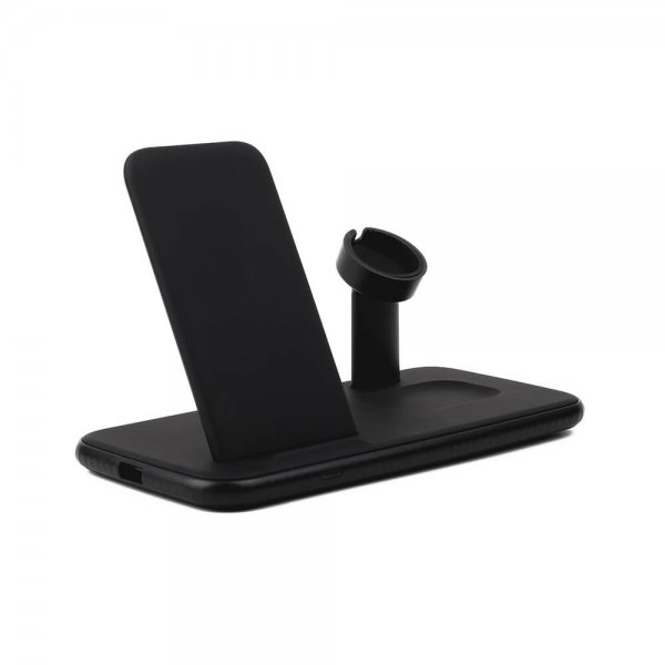 Trådløs Trippel QI Lader Mobil/Watch/Airpods 20W Svart
