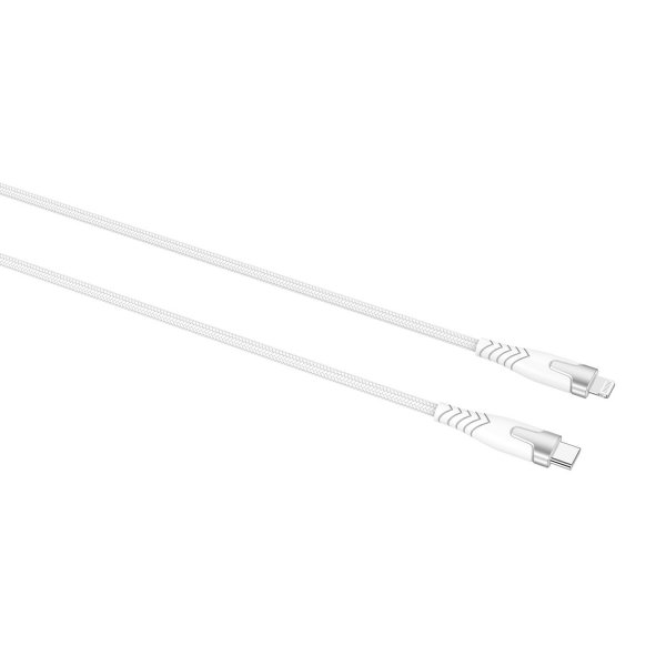 Kabel Kevlar USB-C /Lightning 1.5m Hvit