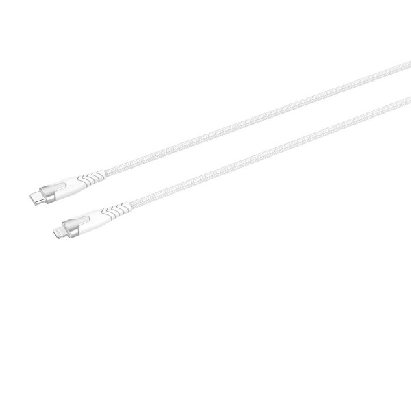 Kabel Kevlar USB-C /Lightning 1.5m Hvit