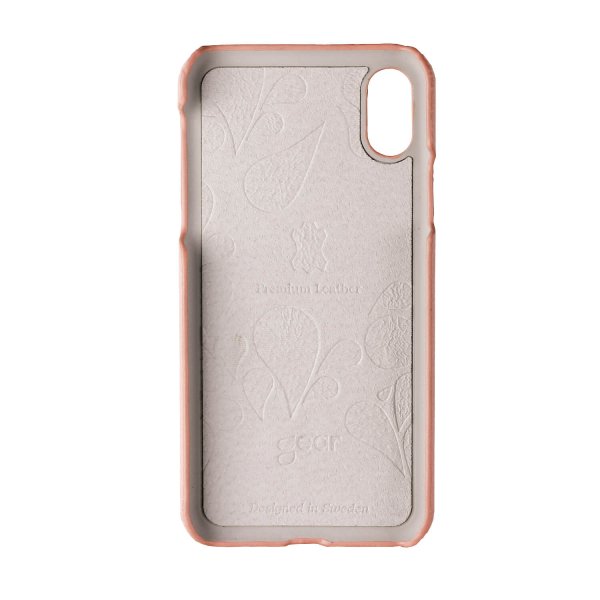 iPhone X/Xs Deksel Ekte Skinn Rosa