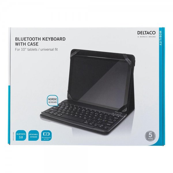 Etui med Tastatur 10" Tablets Nordic Svart