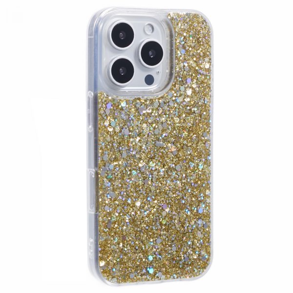 iPhone 16 Pro Deksel Sparkle Series Citrine Gold