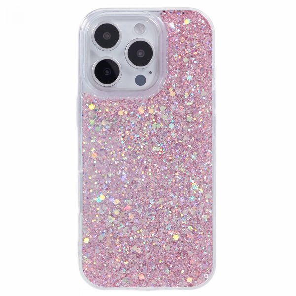 iPhone 16 Pro Max Deksel Sparkle Series Blossom Pink