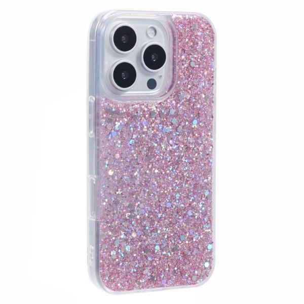 iPhone 16 Pro Max Deksel Sparkle Series Blossom Pink